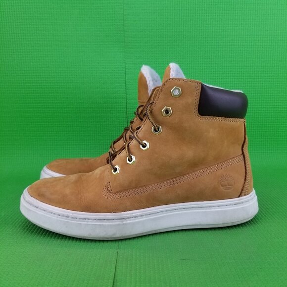 ✅Timberland LONDYN 6-inch Women's 8.5 Wheat Nubuck Faux Fur Lined Sneakers/Boots - Picture 8 of 10